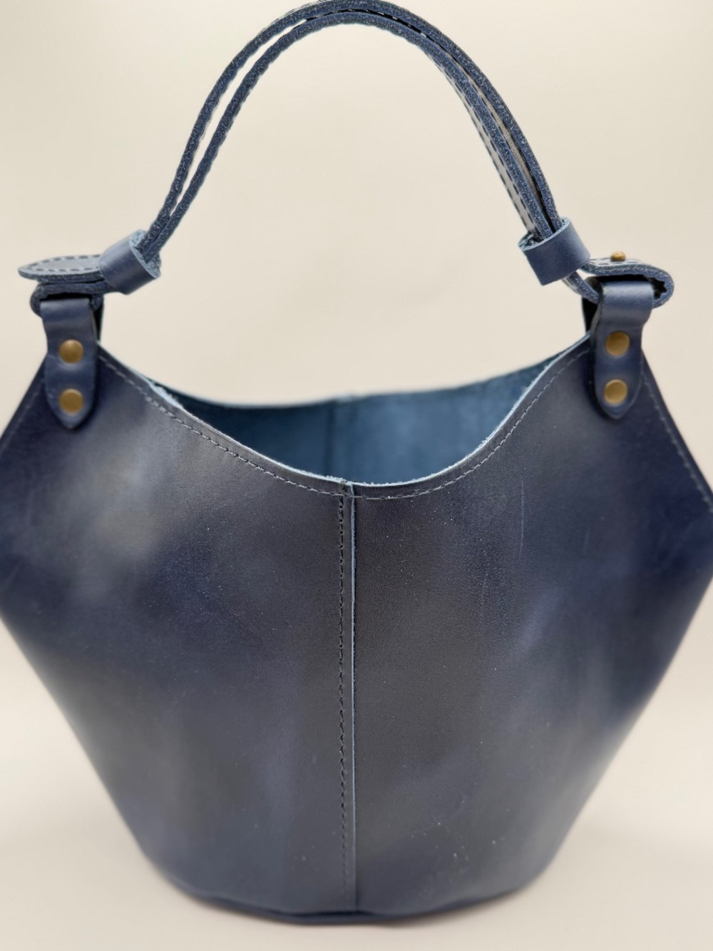 NWOT Portland Leather Goods PLG Small Kangaroo Shoulder Bag in Cowboy Blue - Picture 4 of 13